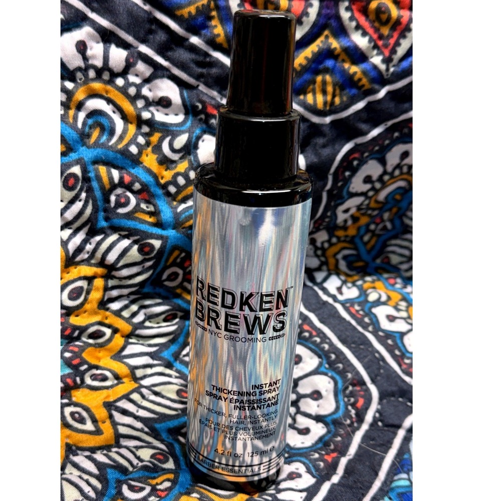 Redken Brews Instant Thickening Spray Men 4.2oz Silver New Volumizing Hair Care